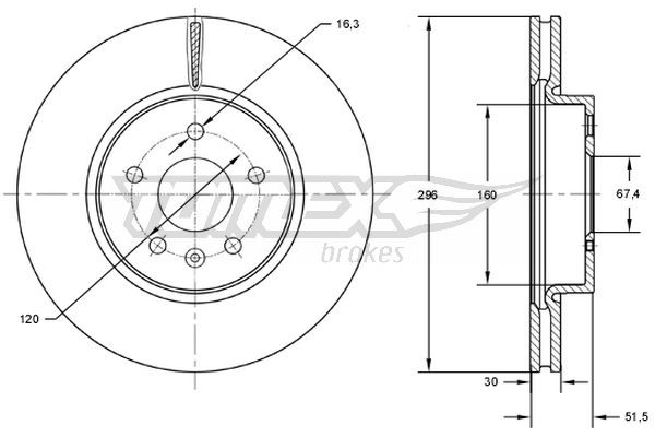 TOMEX Brakes Bremsscheibe